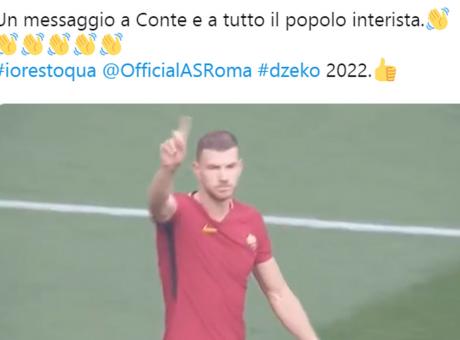 Il rinnovo di Dzeko è un meteorite e scatena l'ironia social contro l'Inter FOTO