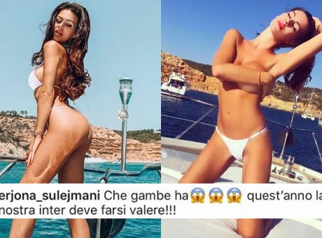 Erjona tifa per Lukaku. L'ex di Dzemaili: 'Mamma mia che gambe ha?' FOTO