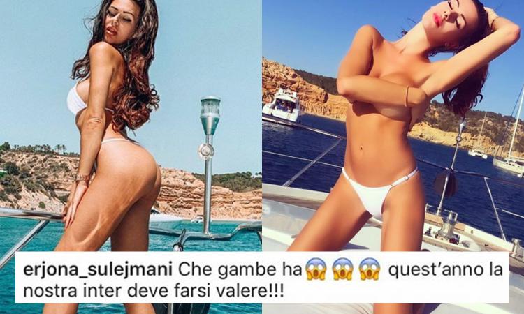 Erjona tifa per Lukaku. L'ex di Dzemaili: 'Mamma mia che gambe ha?' FOTO