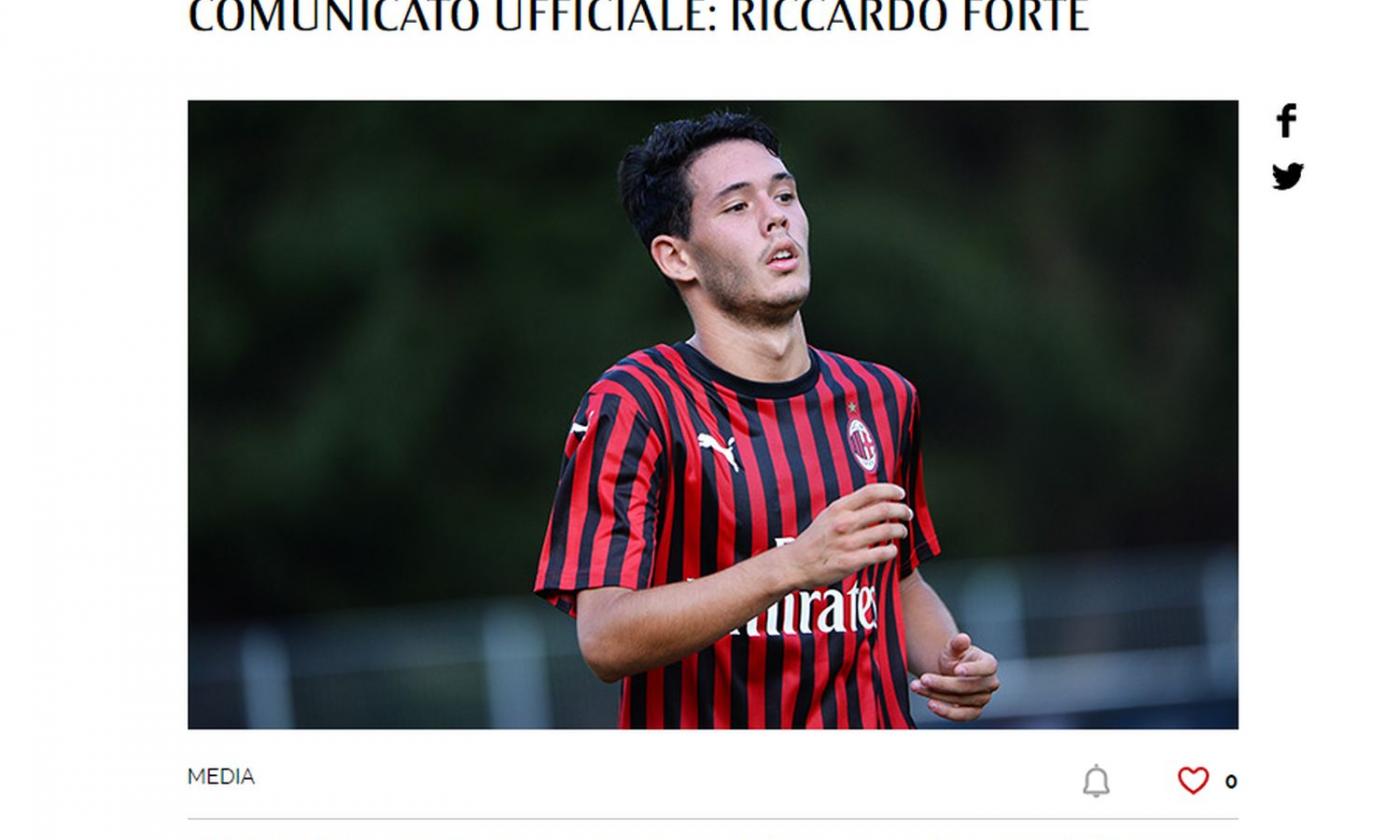 Milan, UFFICIALE: Forte al Piacenza