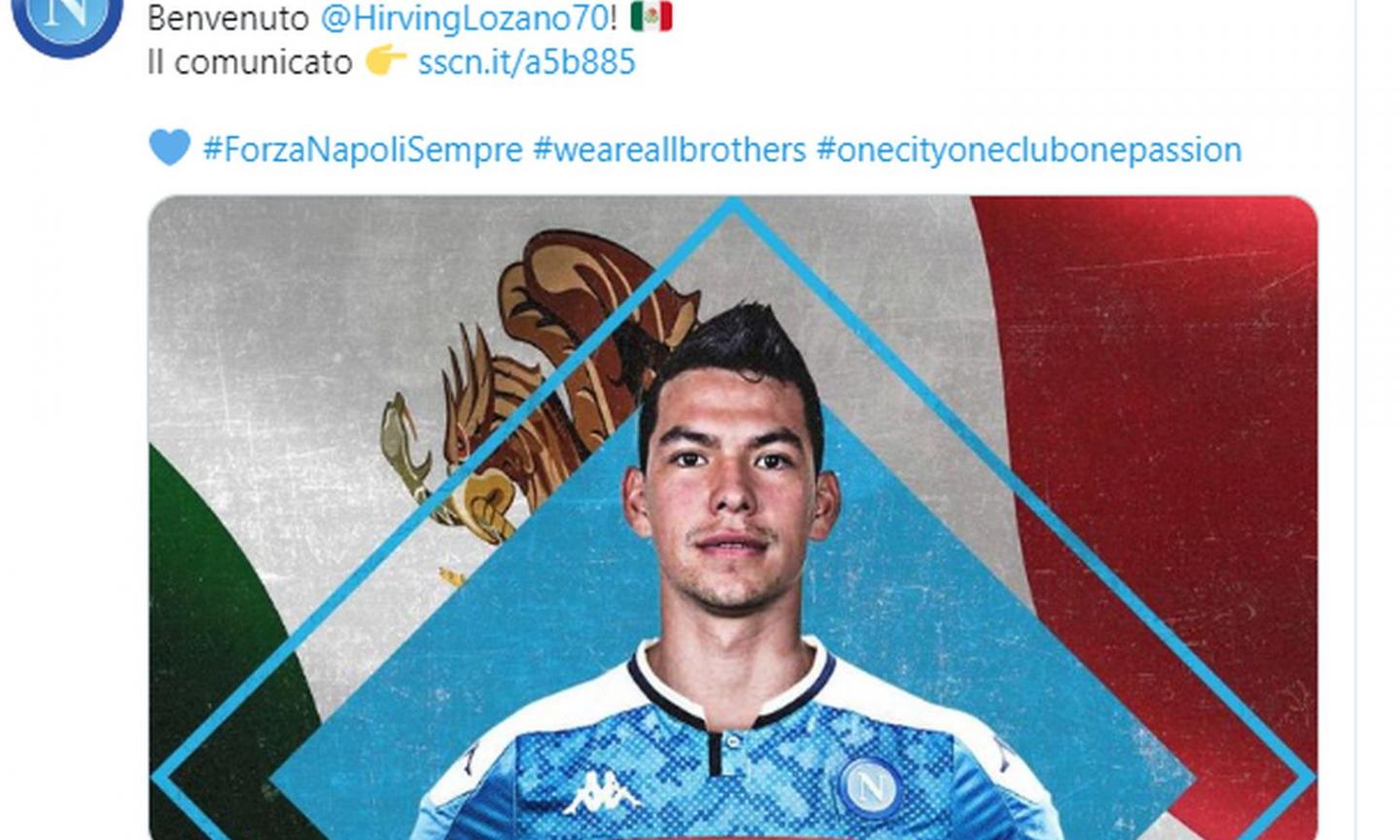 Napoli, domani la presentazione di Lozano