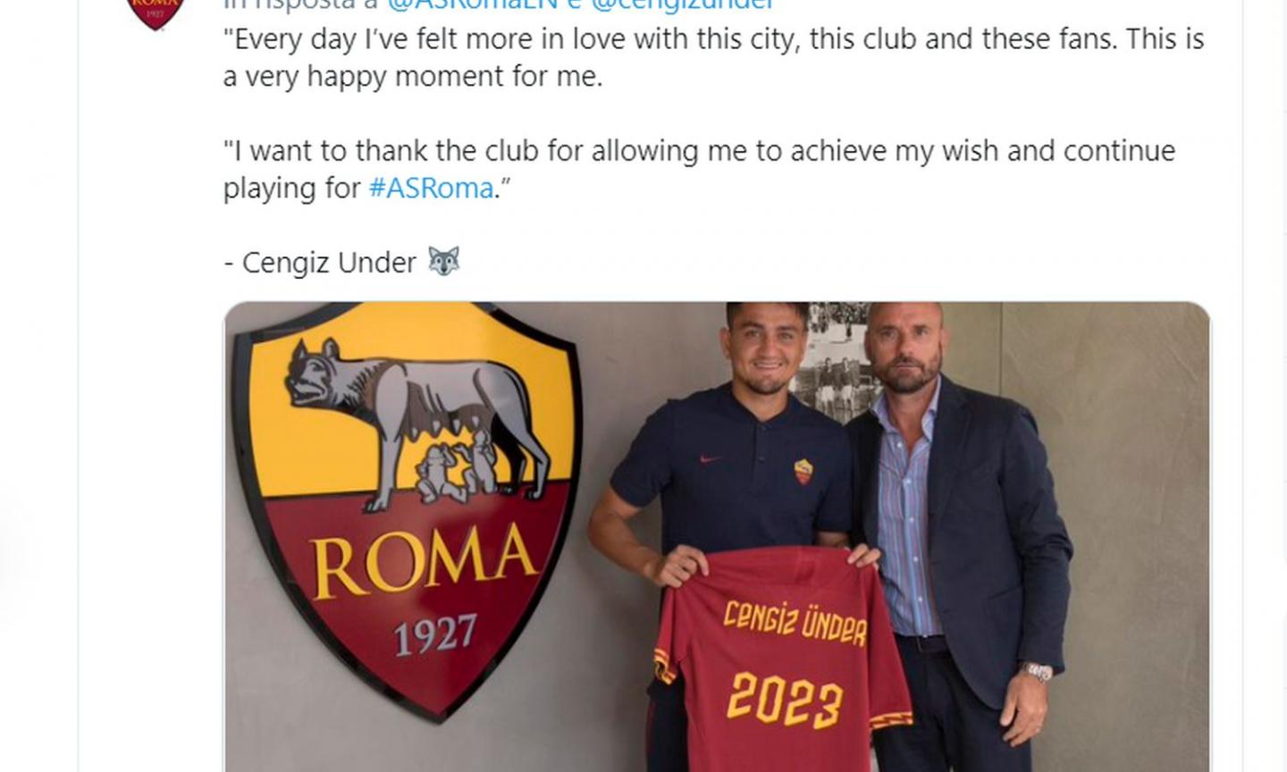 Roma, UFFICIALE: rinnova anche Under