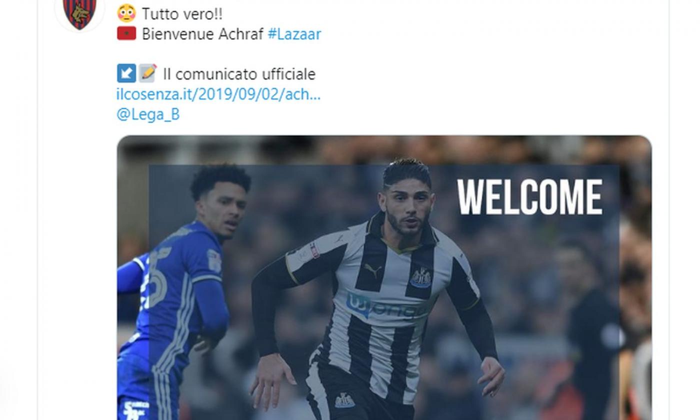 Cosenza, UFFICIALE: colpo Lazaar dal Newcastle