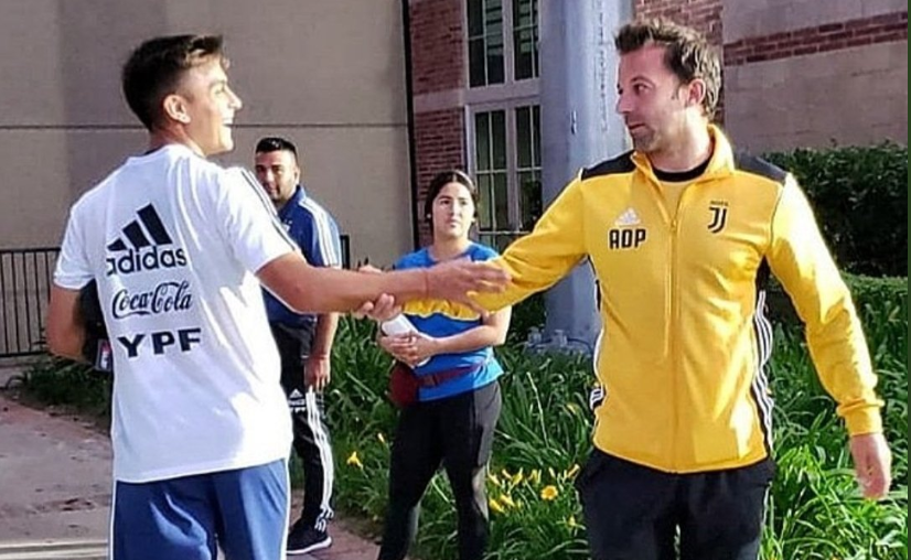 Juve, Dybala incontra Del Piero a Los Angeles FOTO