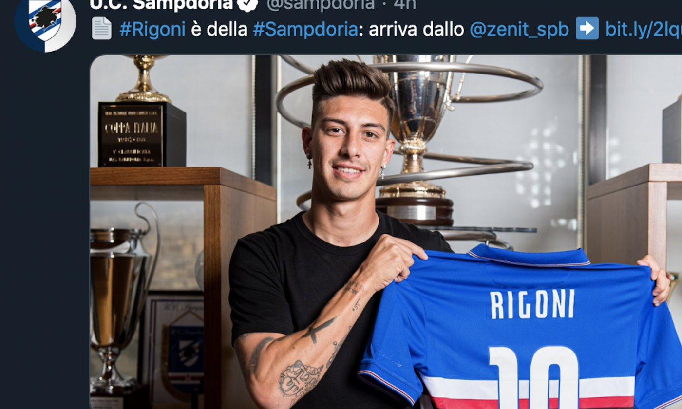 Sampdoria, il numero di maglia scelto da Rigoni