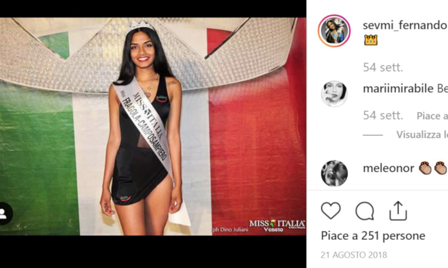 Sevmi Fernando, la finalista di Miss Italia vittima di razzismo FOTO