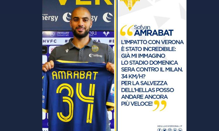 Hellas Verona, Amrabat: 'Qui anche per Juric. Milan? Nessuna paura'