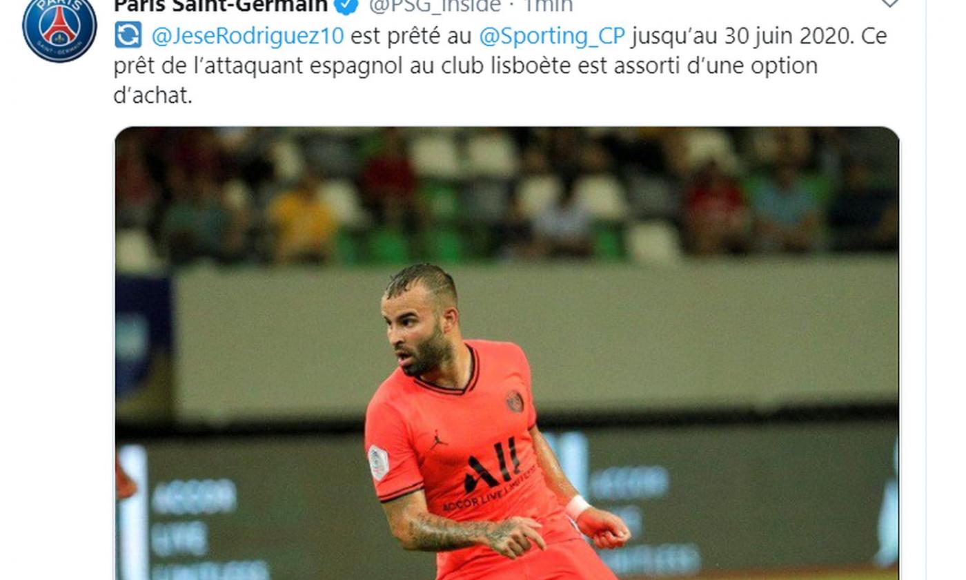 PSG, UFFICIALE: Jesé allo Sporting Lisbona