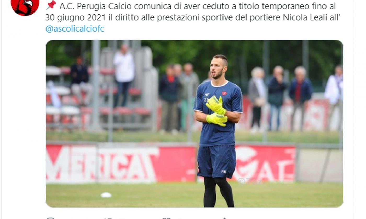 Ascoli, UFFICIALE: arriva un portiere dal Perugia