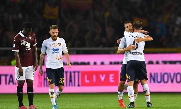 Il Toro pensava solo alla Juve, il Lecce punisce la supponenza dei granata