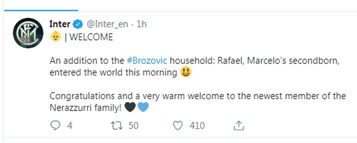 Nel giorno di Inter-Juve, Brozovic è di nuovo papà!