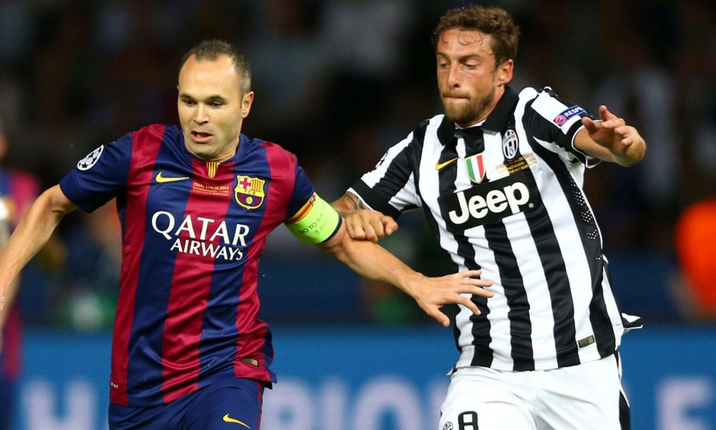 Iniesta omaggia Marchisio: 'Da oggi il calcio sarà un po' meno calcio'