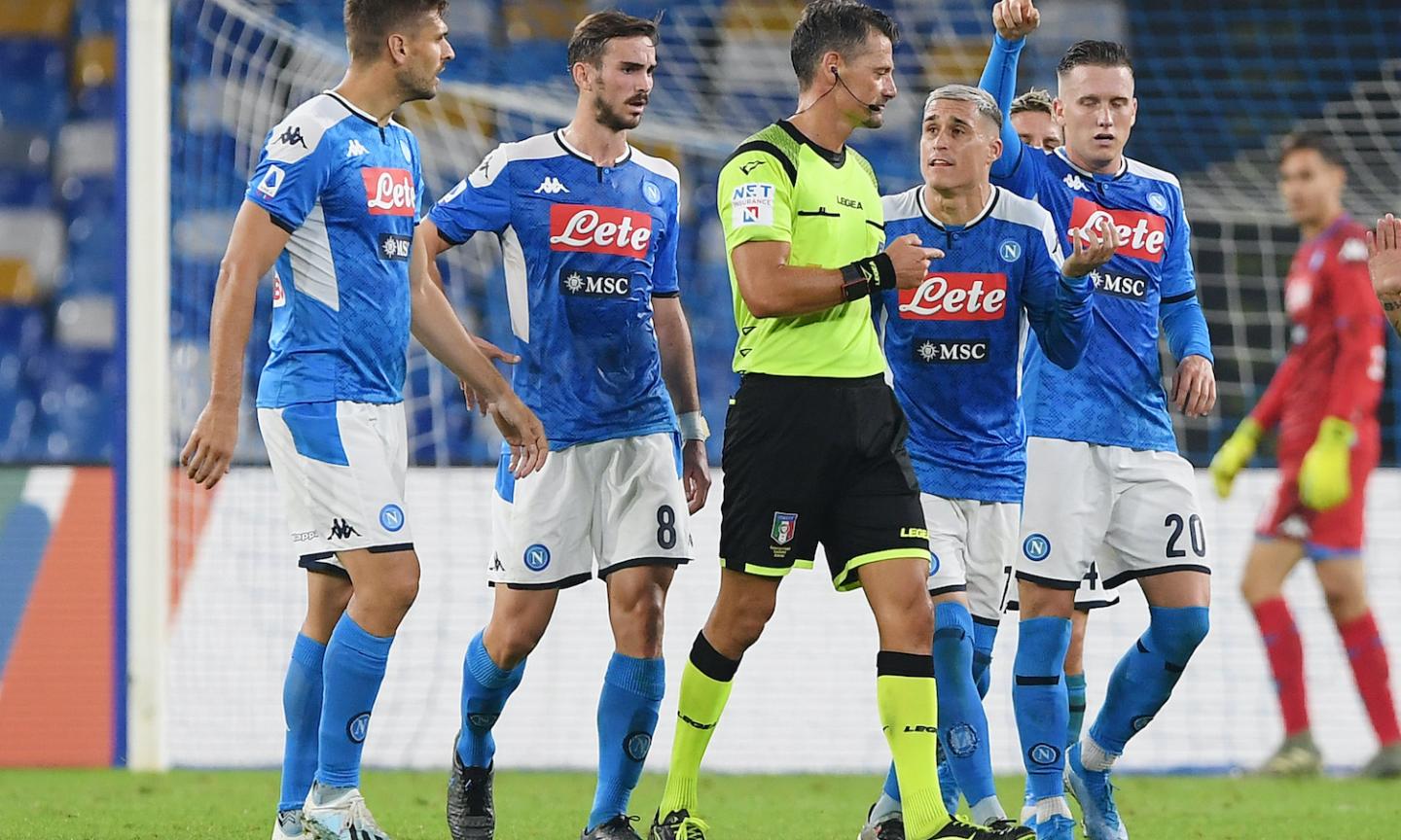 Napoli, commission decides that Giacomelli should have given penalty against Atalanta