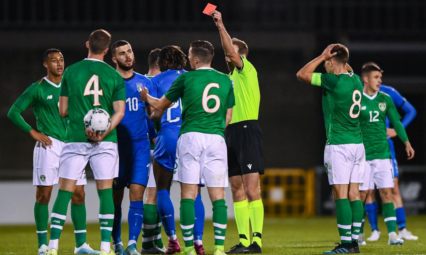 Kean entra e si fa espellere: l'Italia Under 21 non va oltre lo 0-0 con l'Irlanda