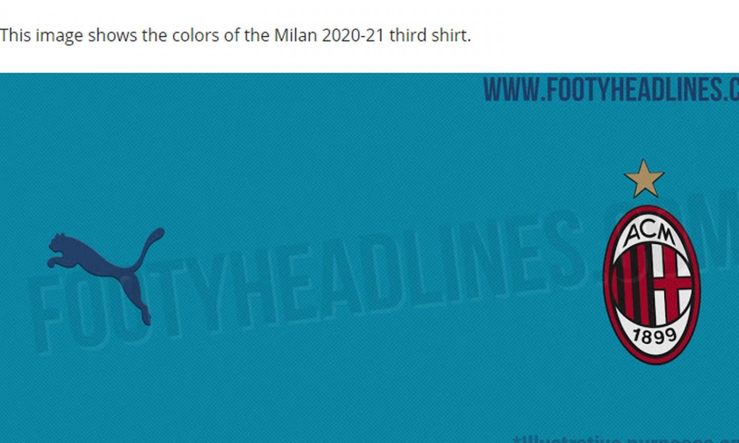 Photo: AC Milan's 2020/21 third kit could be blue