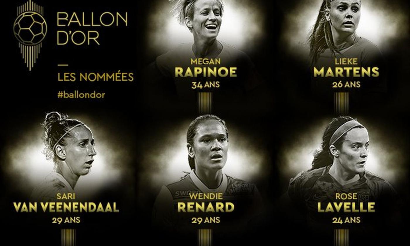 Pallone d'Oro femminile 2019: tutte le nomination