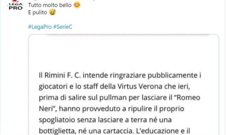 Virtus Verona come il Giappone: puliti gli spogliatoi avversari, che segnale al calcio!