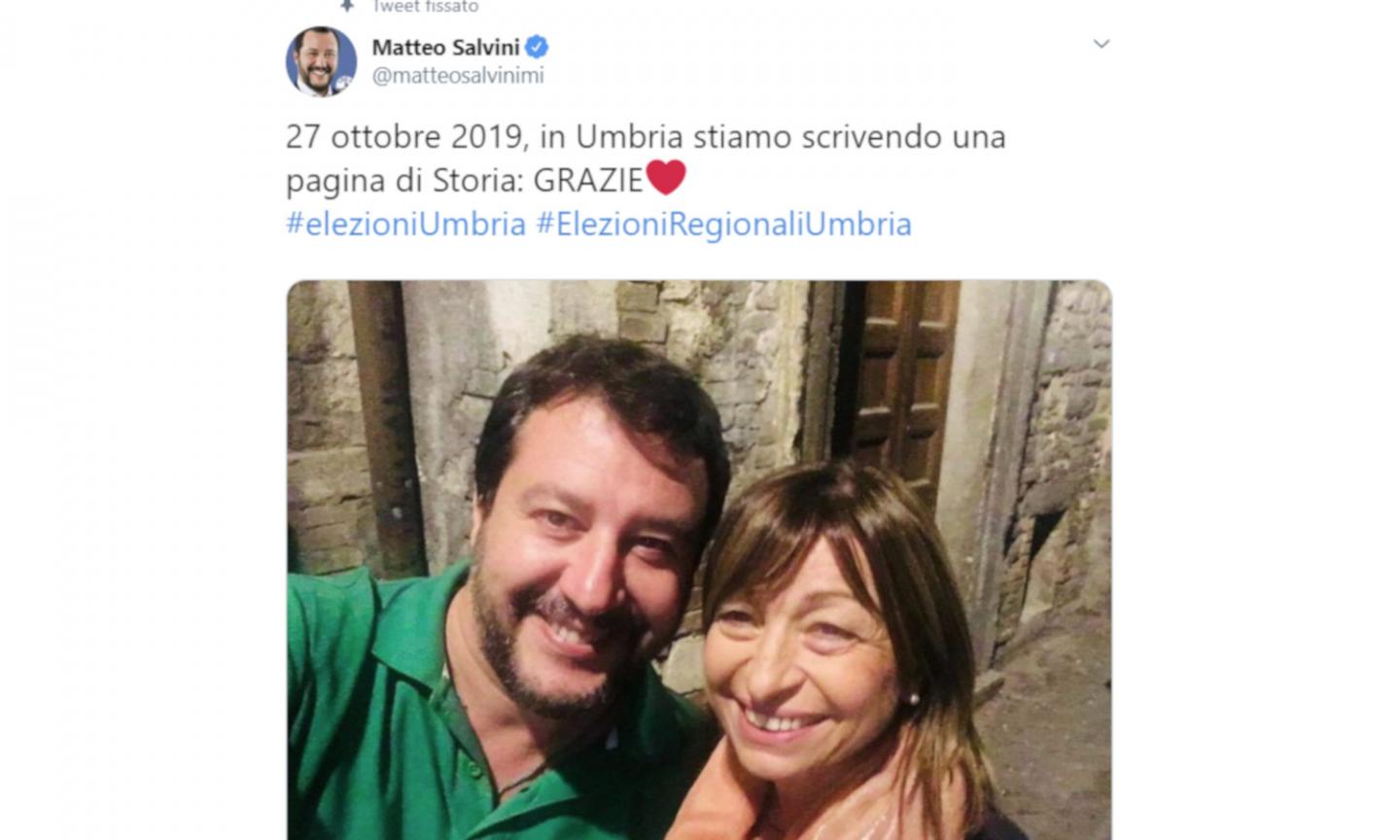 Elezioni Umbria, trionfa la Lega di Salvini: 'Il Milan ha perso e noi no, lo sapevo' VIDEO. Caso Financial Times per Conte