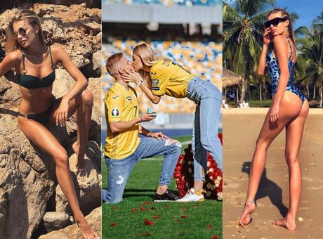 Zinchenko, proposta di matrimonio in campo. La Diletta d'Ucraina dice sì FOTO e VIDEO