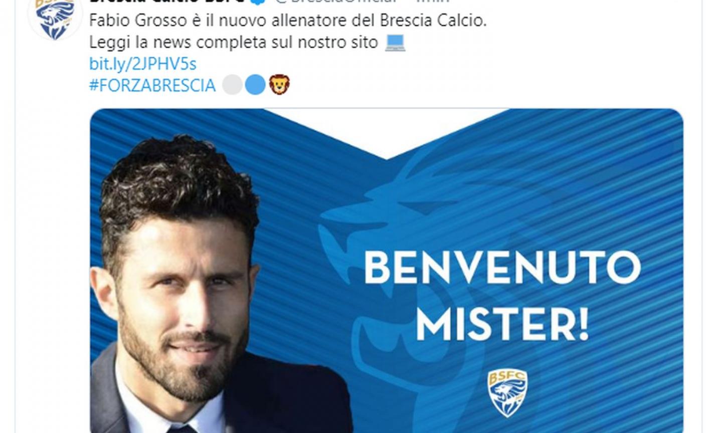 Brescia, UFFICIALE: Grosso è il nuovo allenatore