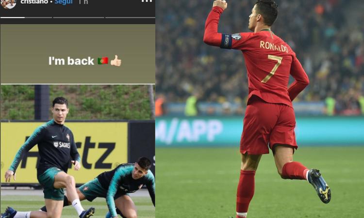 Caso Ronaldo, lui ribatte: 'I'm back'. E in nazionale segna più che con la Juve