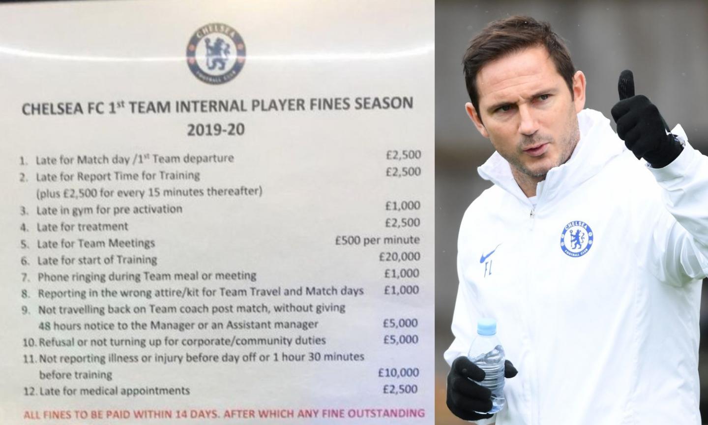 Chelsea, che sanzioni dal sergente Lampard! E guai a usare il telefono a tavola...