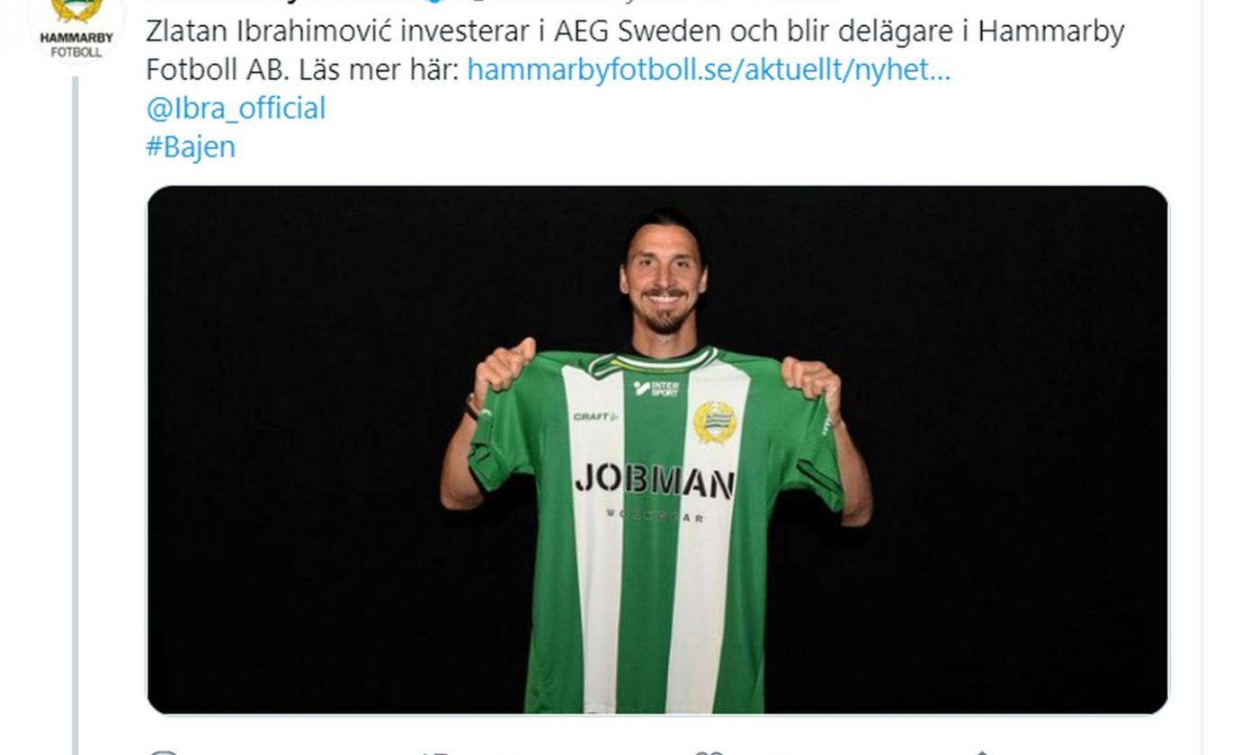 Hammarby, UFFICIALE: Ibrahimovic annuncia il 50% del club svedese