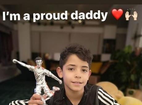 Juve, premiato il figlio di Ronaldo: 'Orgoglioso' FOTO