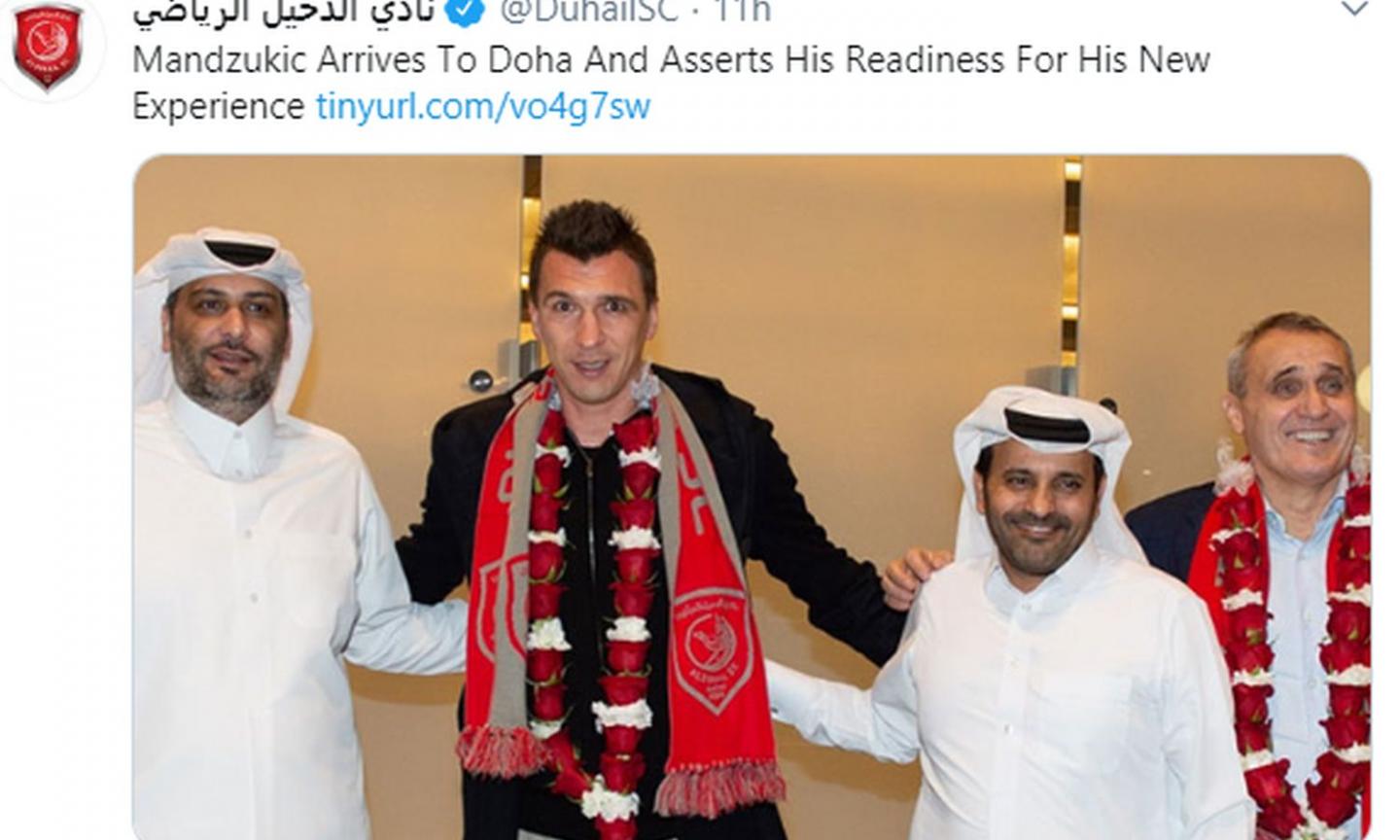 Mandzukic sbarca a Doha: parte l'avventura con l'Al-Duhail