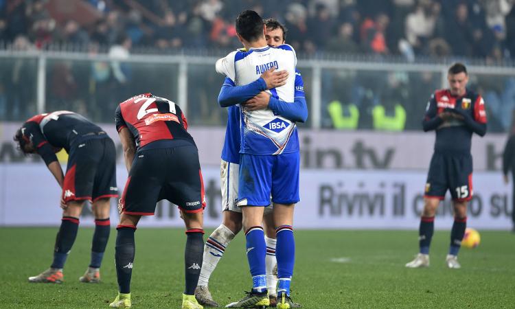 Gabbiadini entra e decide il derby: Genoa-Samp 0-1, rischia Thiago Motta