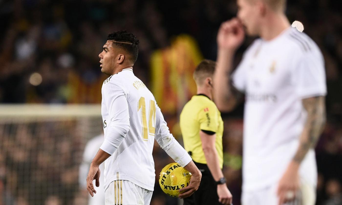 Real Madrid, Casemiro: 'Ci manca un rigore contro il Barcellona, bastavano 30 secondi al Var'