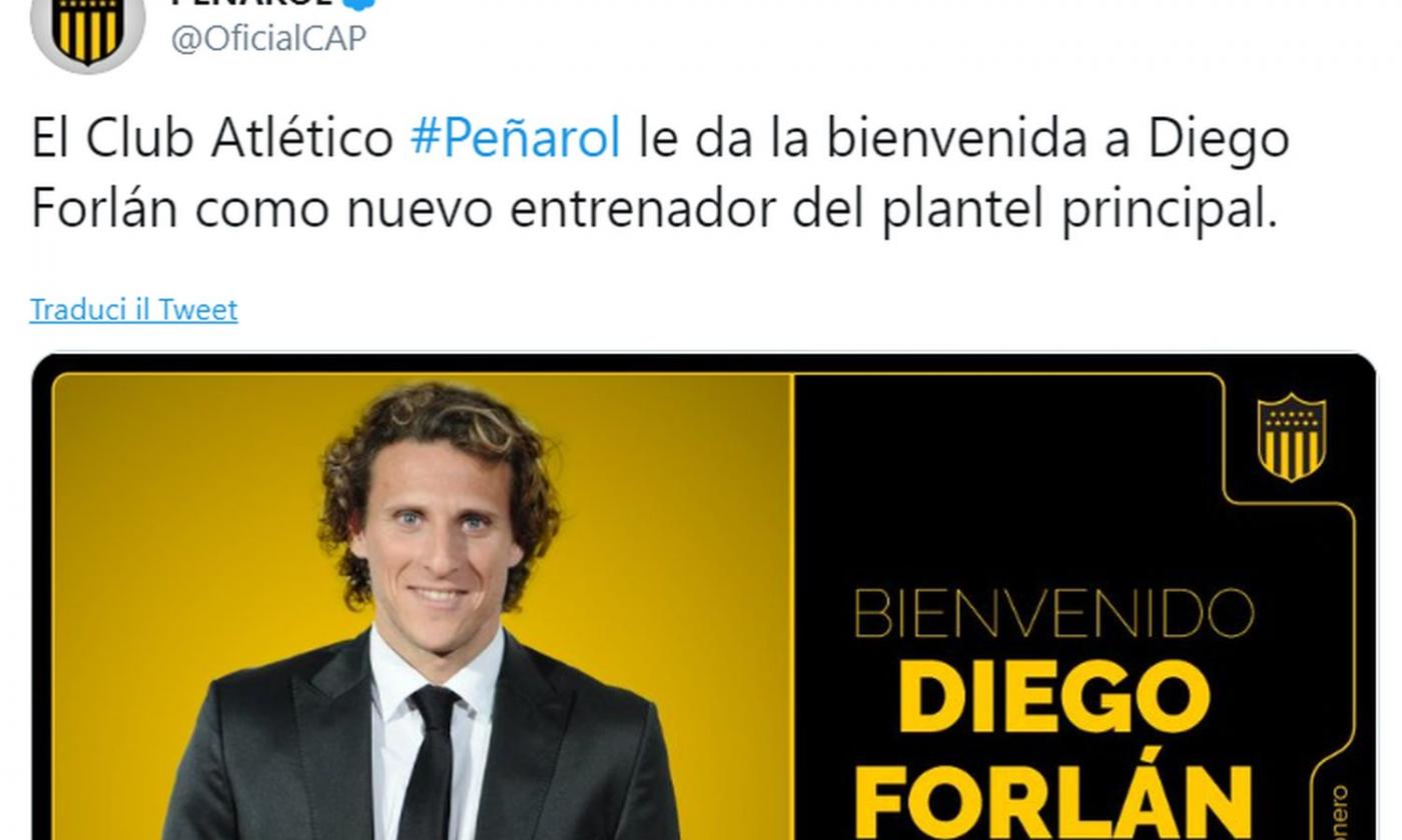 Penarol, UFFICIALE: Forlan nuovo allenatore