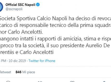 NAPOLI, UFFICIALE: ESONERATO ANCELOTTI. Ora l'annuncio di Gattuso