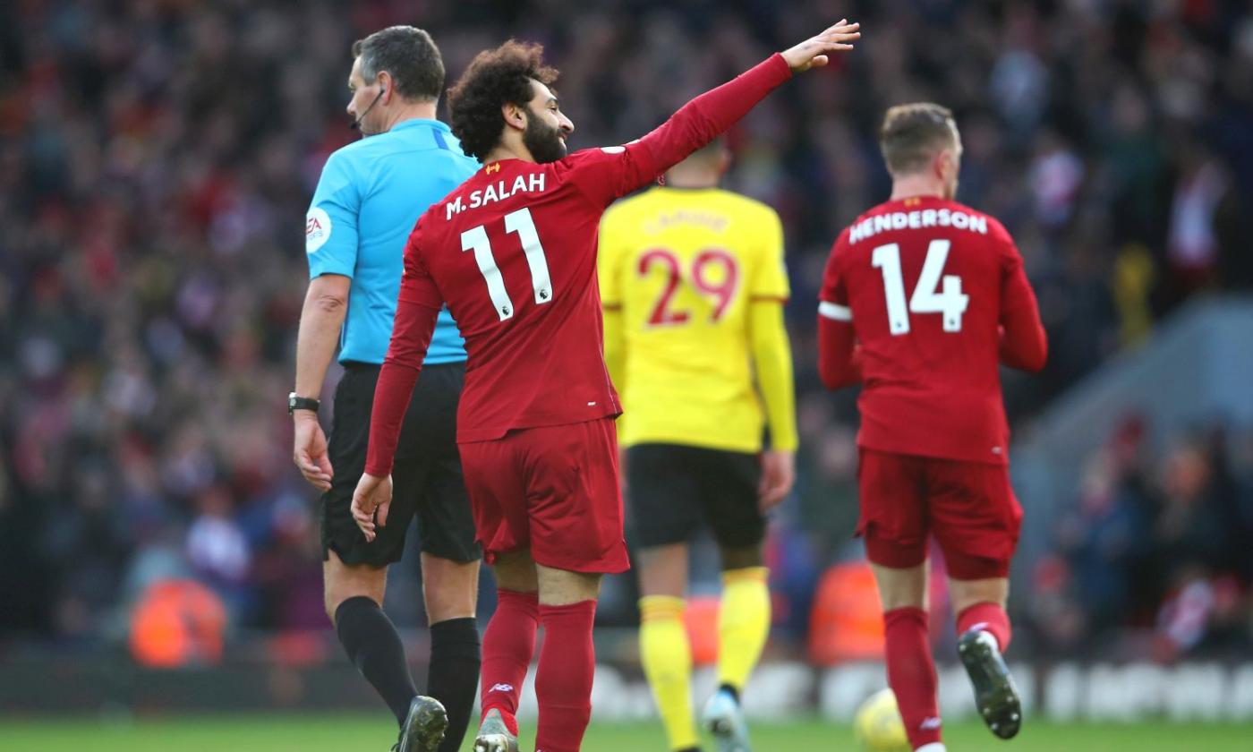 Premier: Salah stende il Watford, 2-0 Liverpool. Il Leicester inciampa e scivola a -10. Crolla il Chelsea