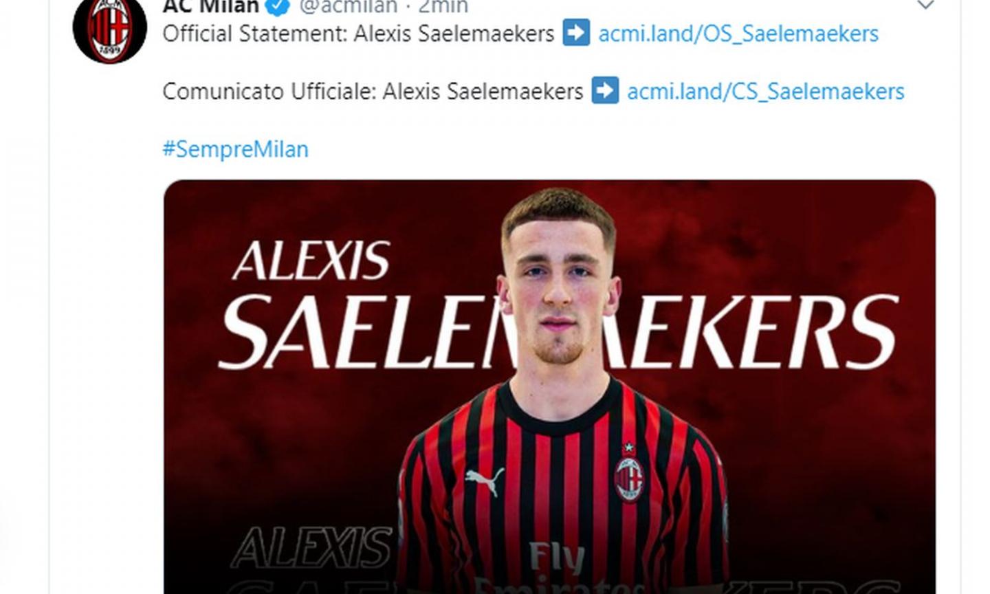 Milan, UFFICIALE l'arrivo di Saelemaekers