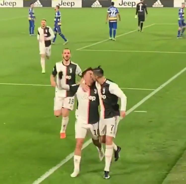 Watch: Ronaldo and Dybala's accidental kiss during celebrations goes viral