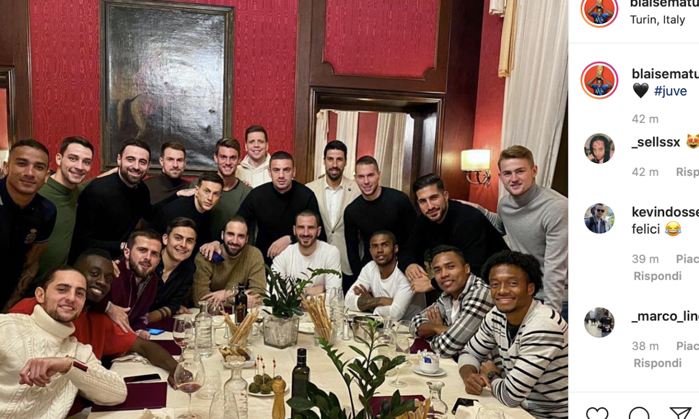 Juve: cena di squadra, ma mancano Ronaldo e altri tre giocatori FOTO