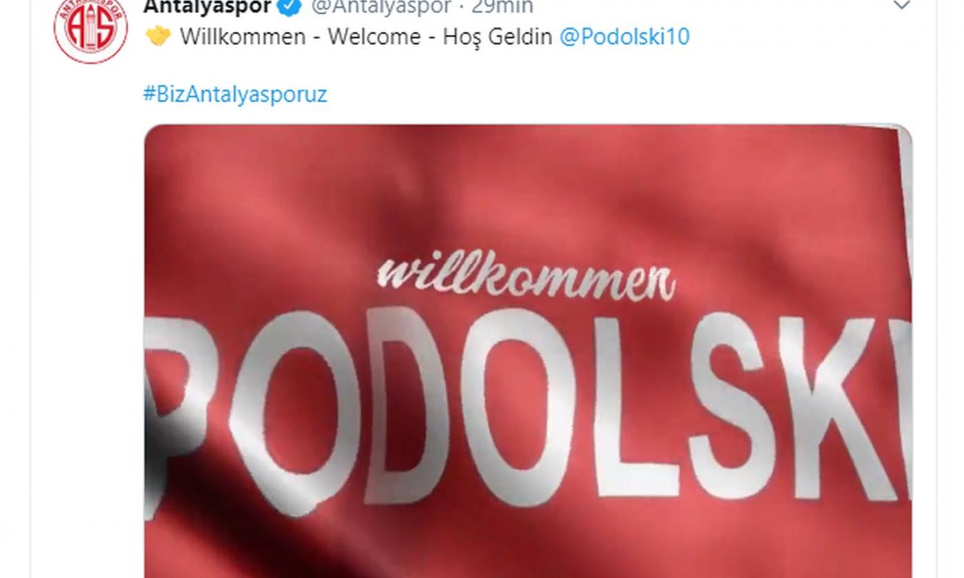 UFFICIALE: l'ex Inter Podolski riparte dalla Turchia