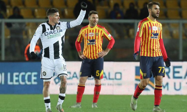 Un lampo di De Paul fa volare l'Udinese e affonda il Lecce: +7 sulla zona rossa, la cura Gotti funziona