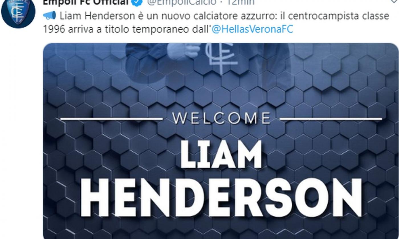 Verona, UFFICIALE: Henderson ceduto all'Empoli