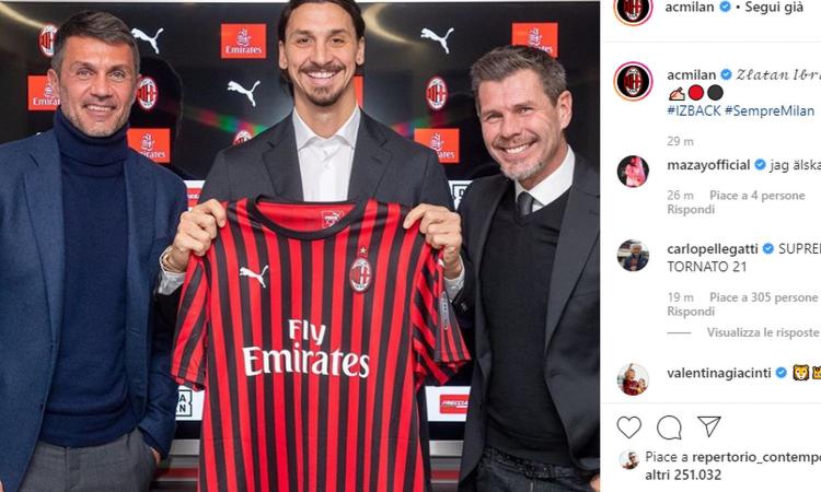 Milan, Ibrahimovic day: contratto depositato, saluto con Pioli a Milanello e primo allenamento