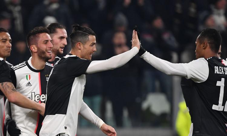 Una super Juve vola in semifinale di Coppa Italia: Ronaldo, Bentancur e Bonucci travolgono la Roma