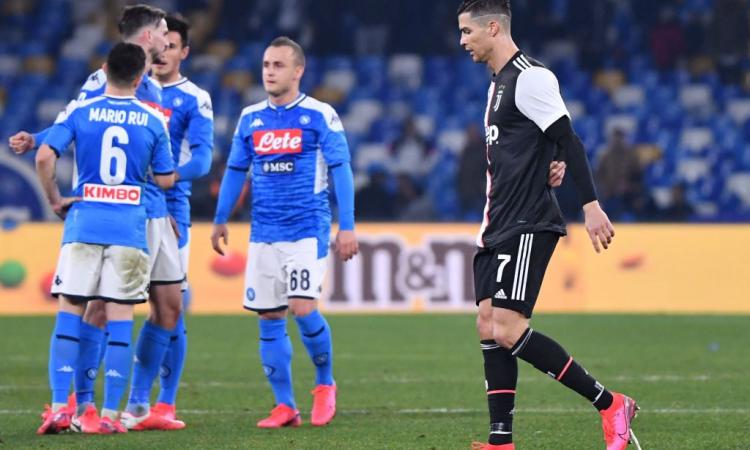Juve ko a Napoli: Ronaldo furioso nello spogliatoio