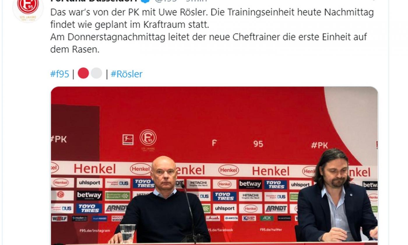 Fortuna Dusseldorf, UFFICIALE: c'è un nuovo allenatore