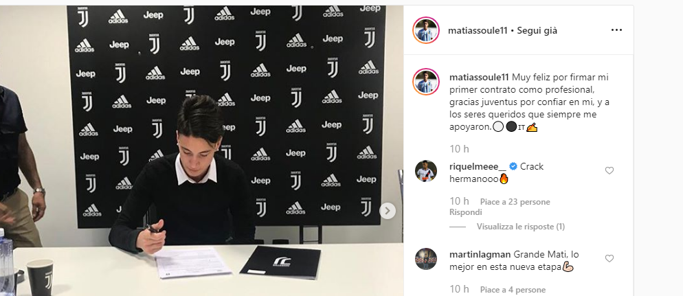 Photo: Argentine starlet signs contract with Juventus - 'Thanks for the trust'