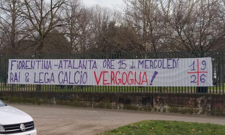 Fiorentina-Atalanta: striscione contro Lega e Rai FOTO
