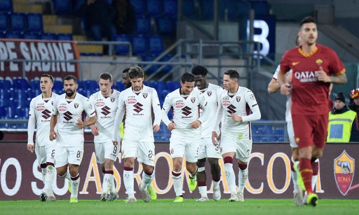 Super Belotti ferma la Roma. Il Torino passa 2-0, Lazio e terzo posto a +4