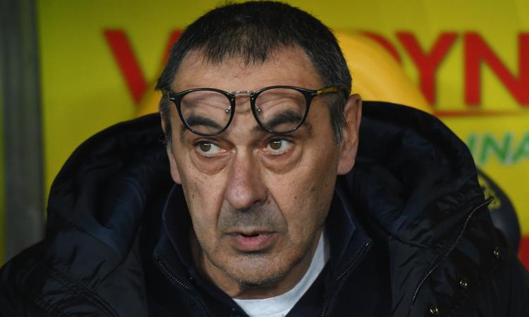 Sarri: 'Poste? Basta battute per non mettere in difficoltà il marchio Juve'