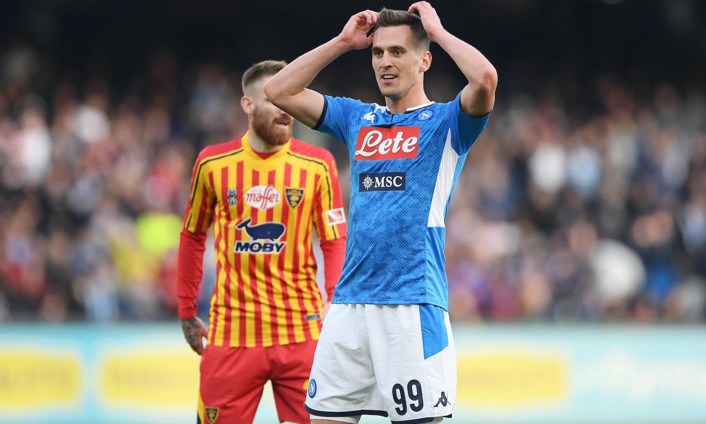 Napoli, infortunio per Milik