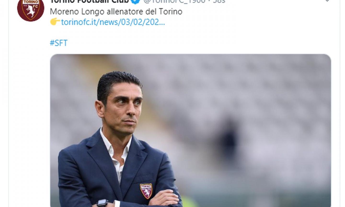 Torino, Official: Moreno Longo is the new head coach